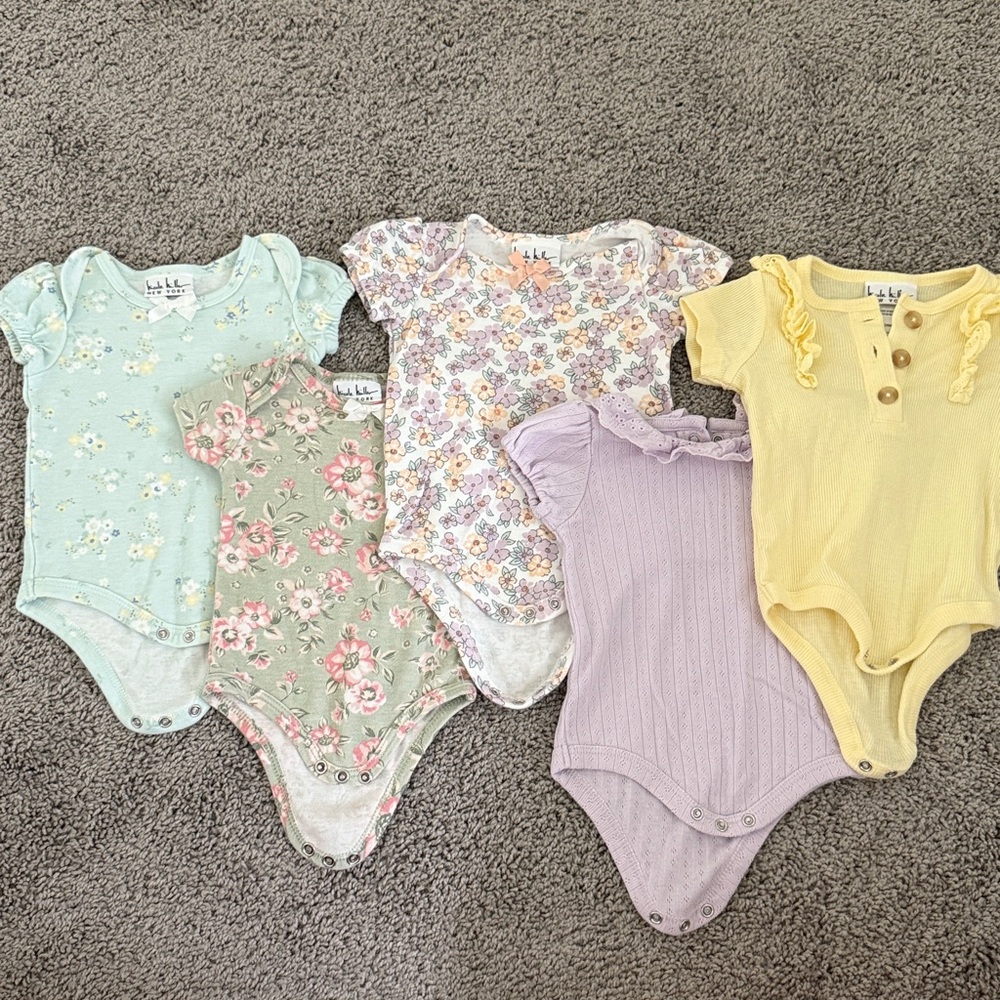 Lovely Littles Floral Bodysuit Set - Multicolor